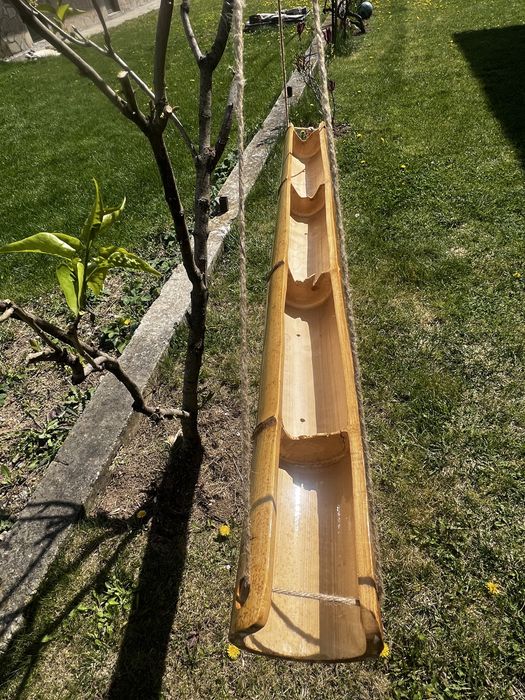 Jardiniere din bambus pentru flori