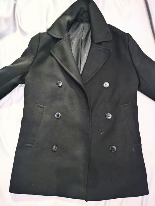 Palton scurt H&M negru ( mărimea 48)