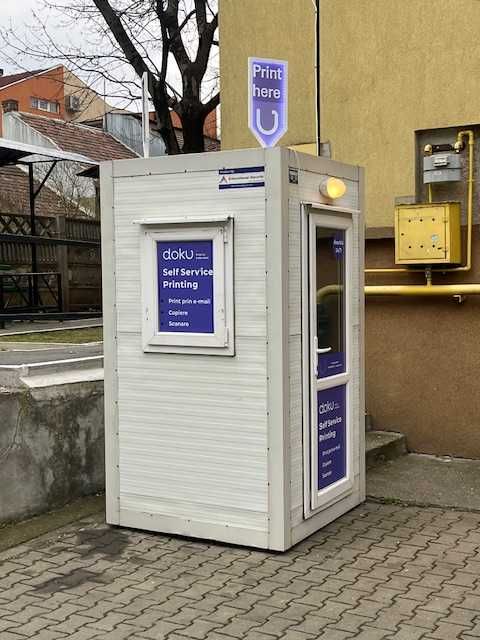Container cu echipament copy print self service