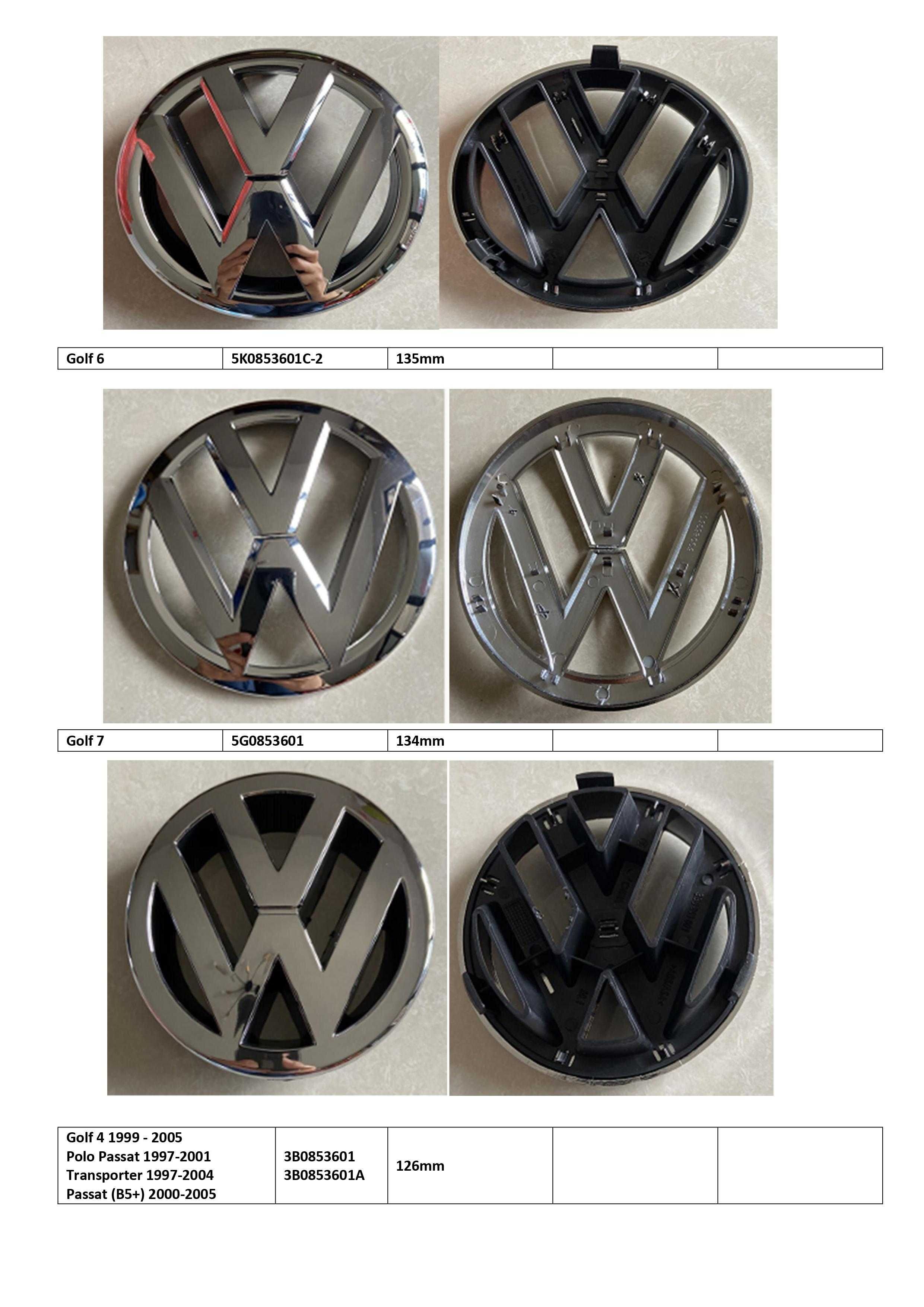 Емблеми VW Golf,Passat,Tiguan,Polo,Transporter,Jetta,Vento