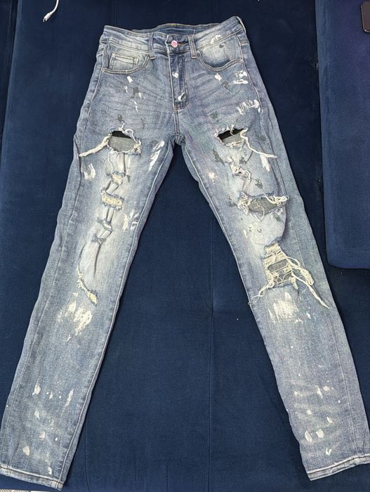 blugi amiri albastri