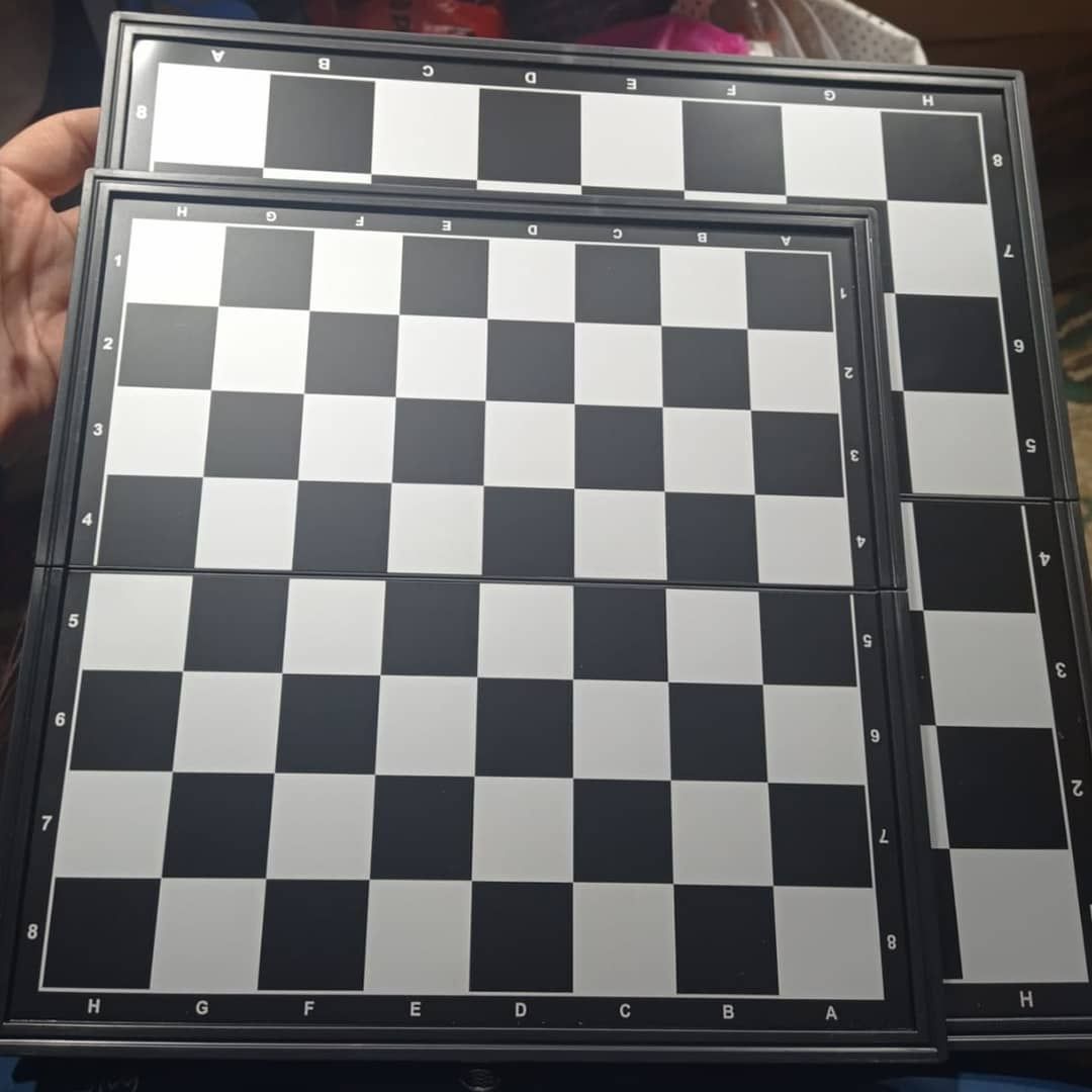 Настольная игра 3 в 1 шашки шахматы и нарды магнитная доска