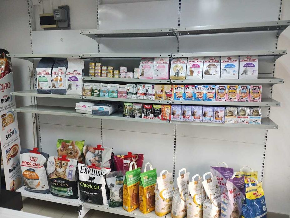 Rafturi modulare magazin/petshop/alimentara