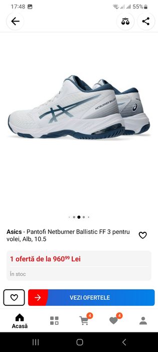 Pantofi sport Asics netburner balistic ff 3 nr 39