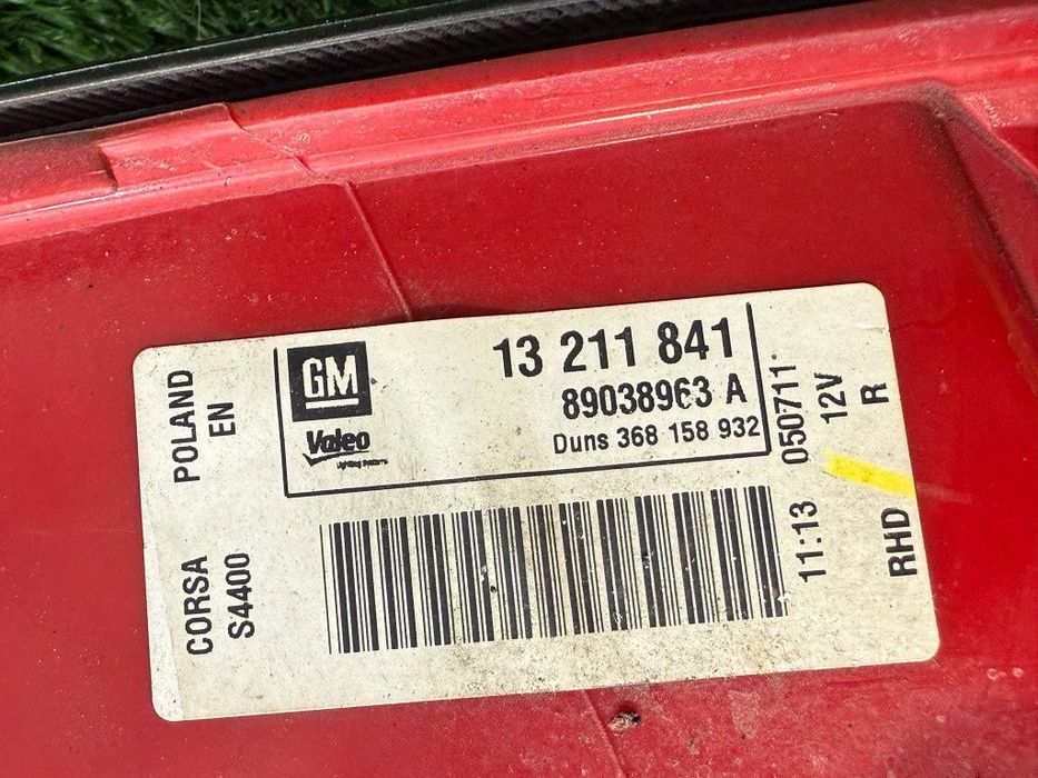 Stop tripla aripa spate dreapta 2014 opel vauxhall corsa c 1.4 diesel cod oem 13211841 93189400
