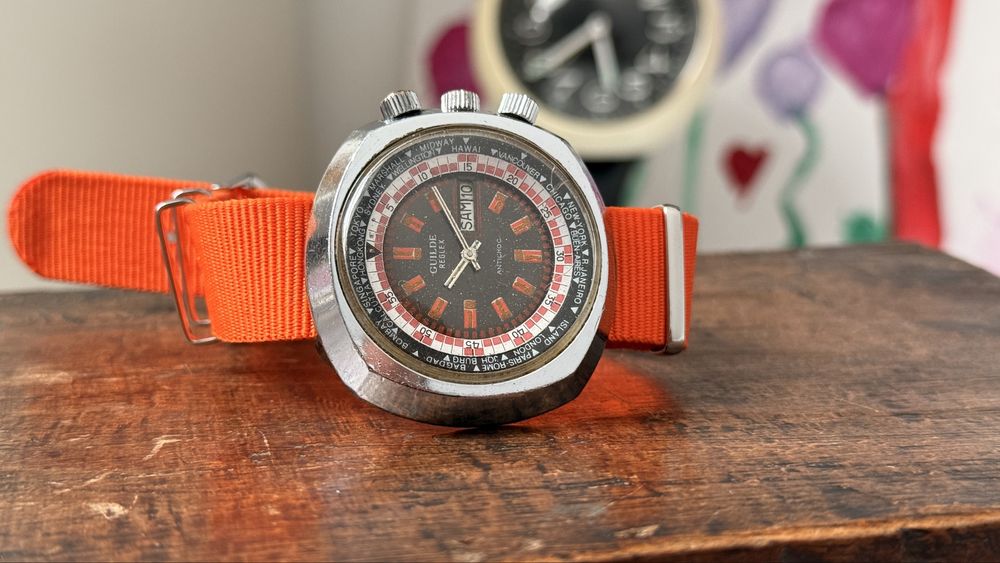 Ceas diver gmt world time 43mm de colectie mecanic