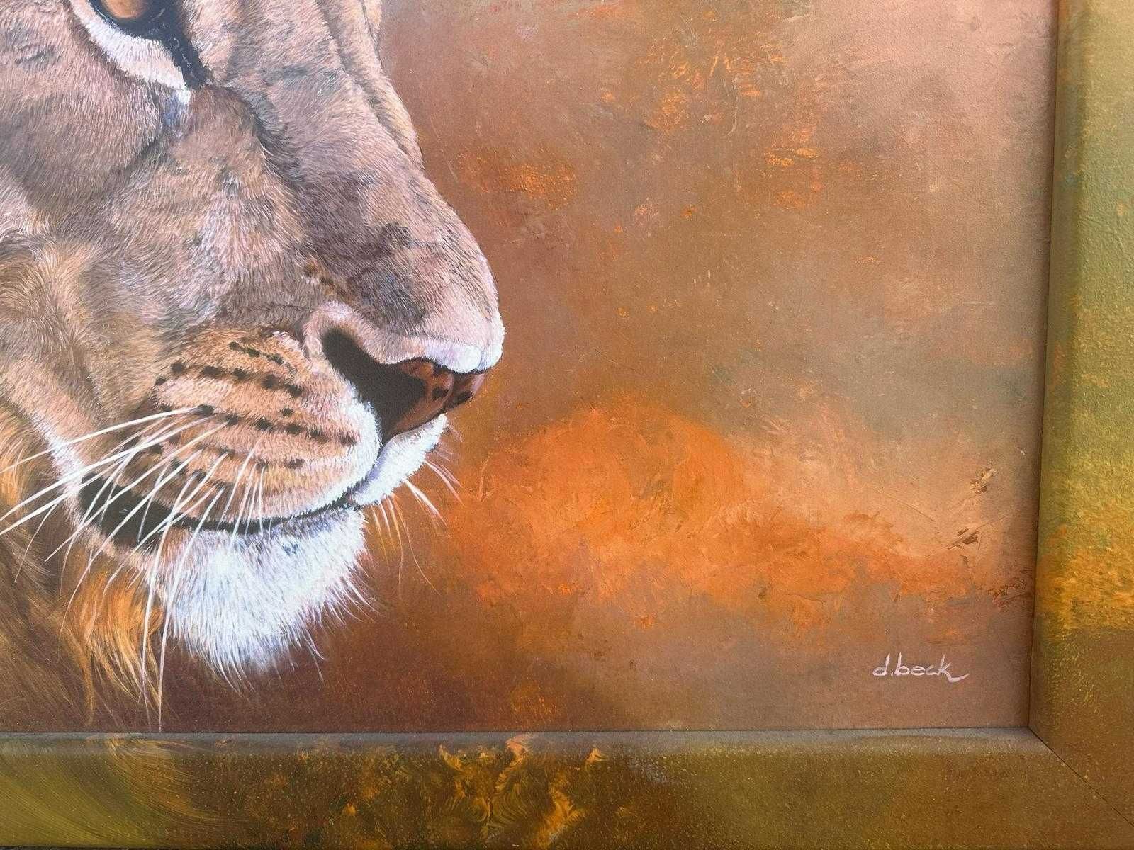 Tablou Tablouri D. Heck Punda Milia Lion du Serengeti 70x100