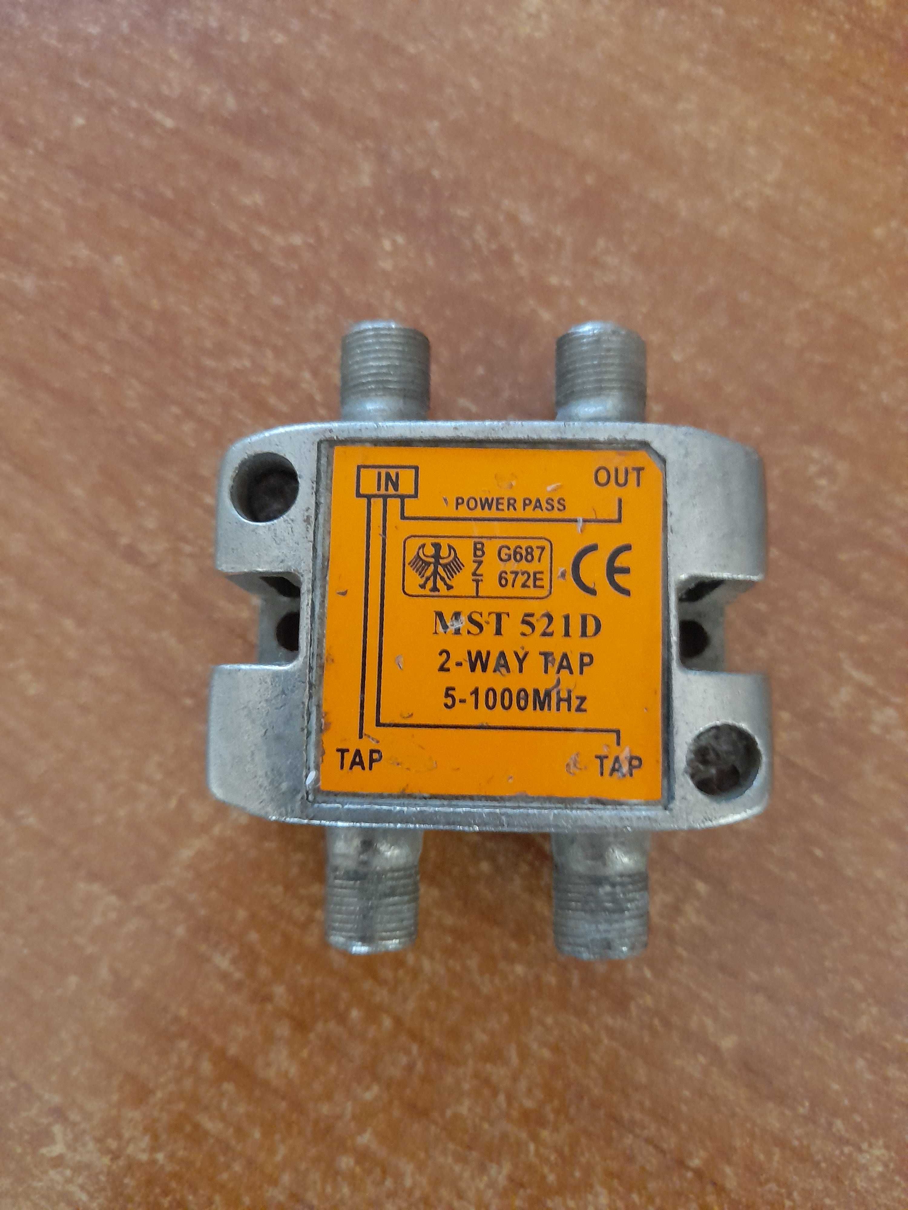 Splitter cablu coaxial în 2 căi, MST 521D, interval 5-1000 Mhz