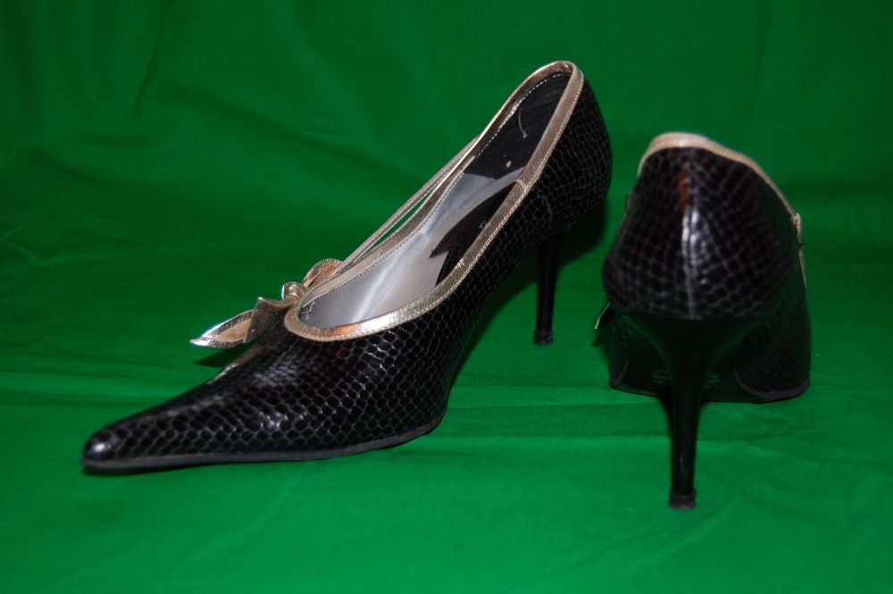 Pantofi din piele naturala 38, negri