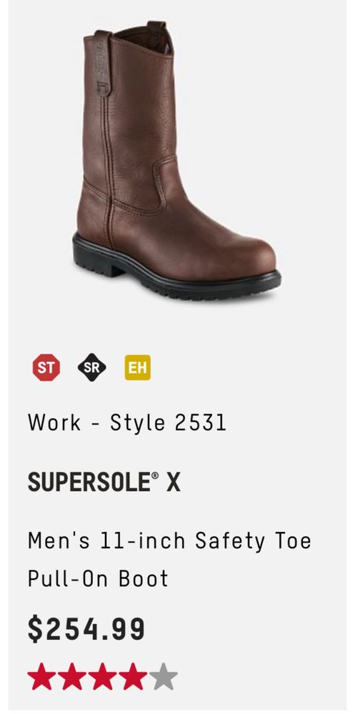 Ботинки рабочие твердые RED WING(,летний)