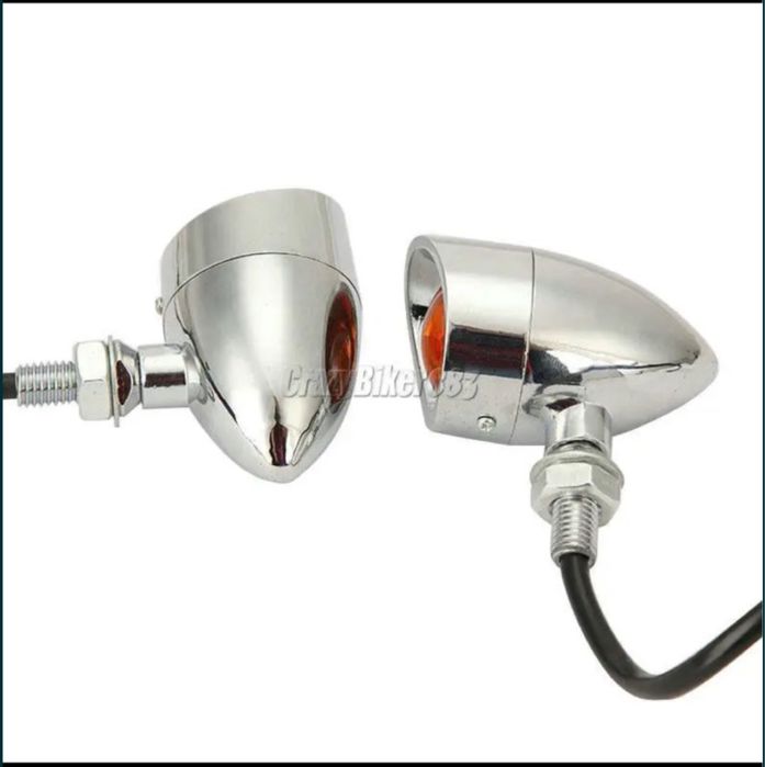 Semnalizari moto cromate full metal chopper bobber cruiser touring etc