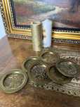 DN928 Set 6 farfurioare decor alama 177gr 10cm diametru