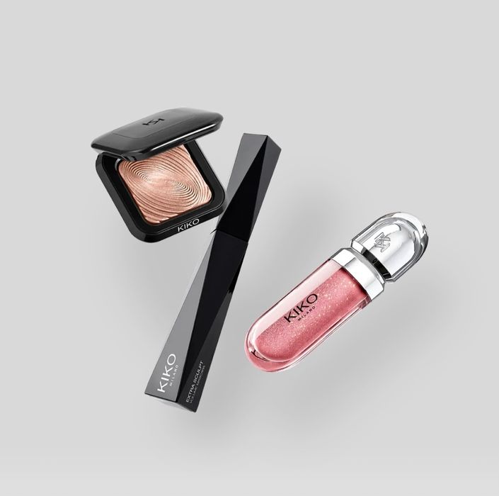 Комплект Kiko Milano - гланц, спиралаи сенки.
