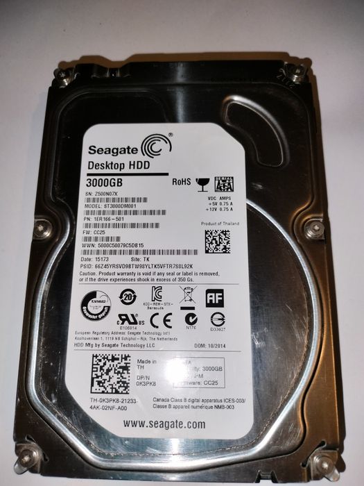 Reducere Hdd seagate 3TB cu  defect