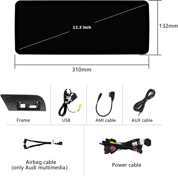 12.3 мултимедия Audi A4/A5 B8.5 Facelift Android 14 8GB/128GB CarPlay