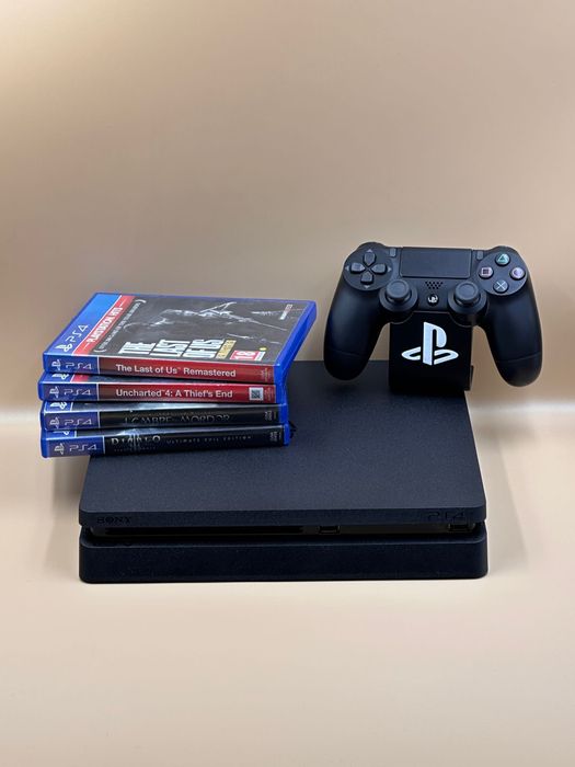 Playstation 4 Slim 500-1tb (4 jocuri fizice-12 digitale!)