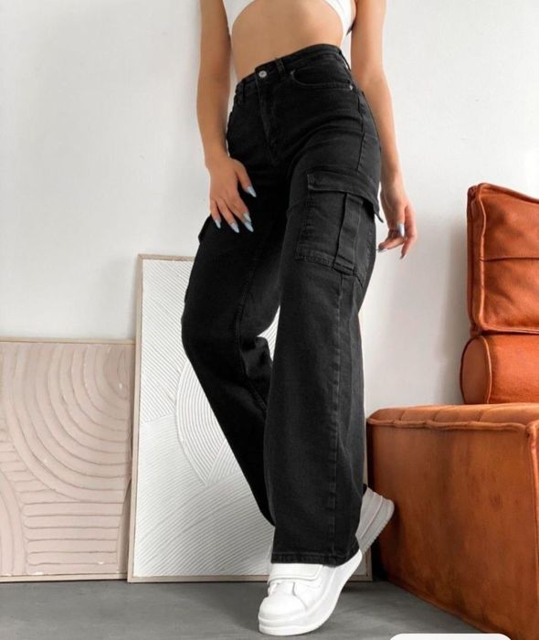 Джинсы карго  на девочку 140-146 рост