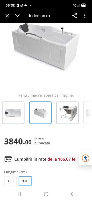 Cada (vană) baie de vanzare