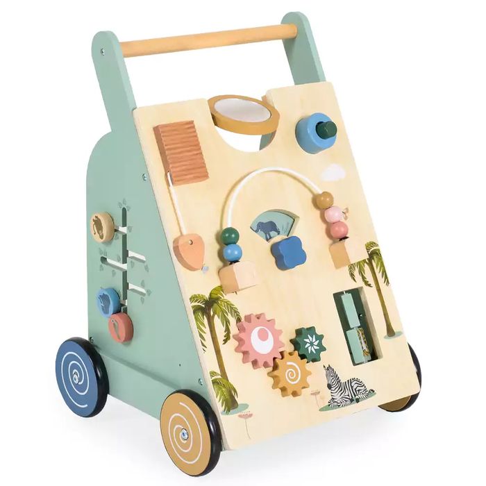 Дървена проходилка Moni Toys- зелена