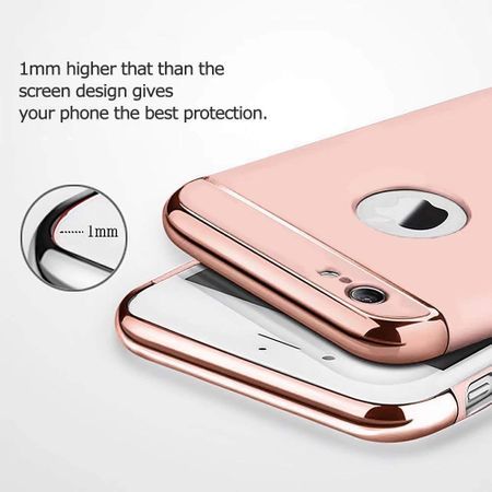 Husa pentru Apple iPhone 6/6S, GloMax 3in1 Ring PerfectFit, Rose-Gold