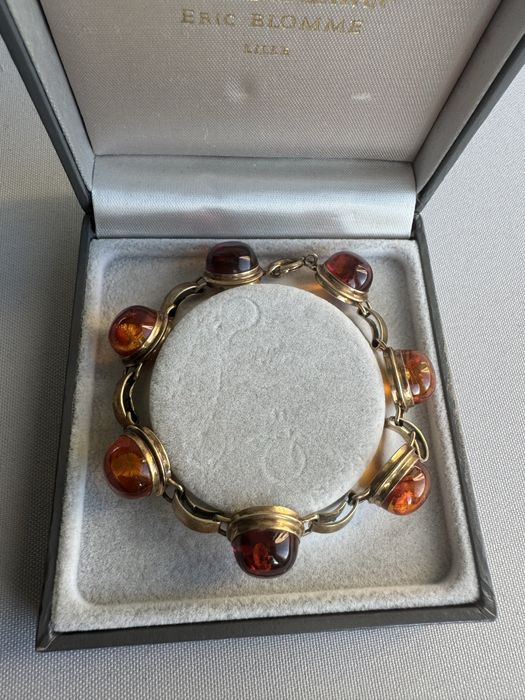 Bratara din argint si chihlimbar