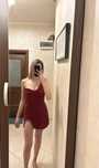 Rochie rosie Zara cu lant auriu