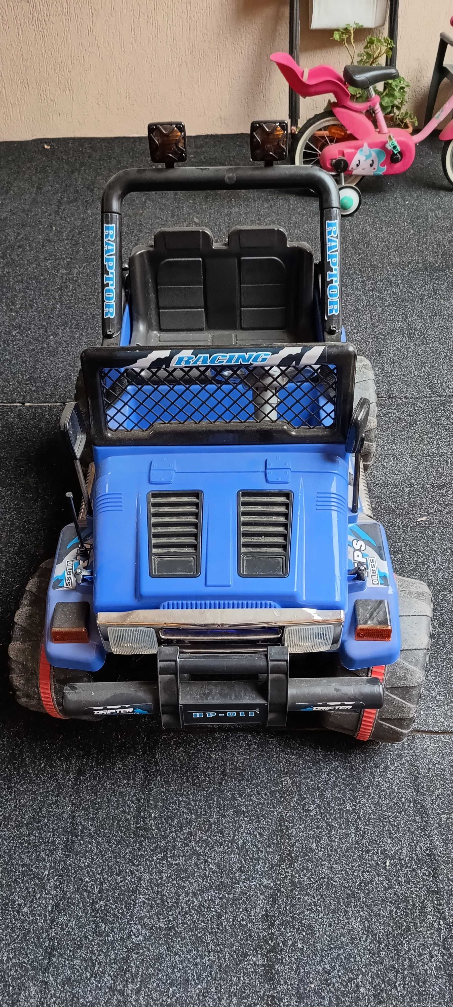 Vand Masinuta electrica si roti din plastic Drifter Jeep 4x4 Albastru