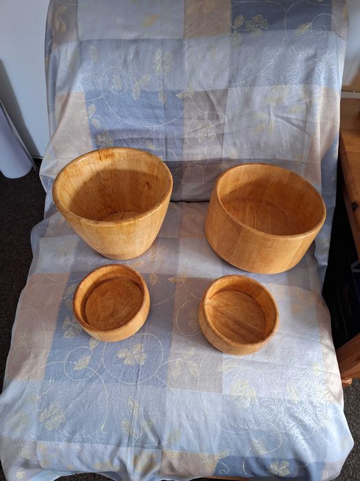 дървени купи - 4 броя