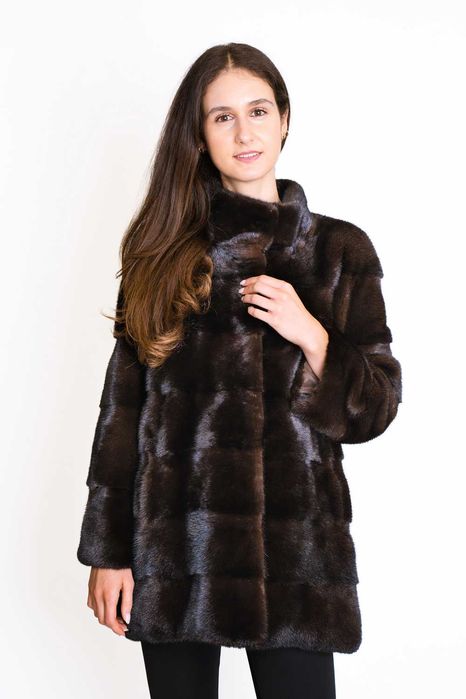 Haina blana vizon , Haină blană nurcă impecabila, m.S , 4 in 1