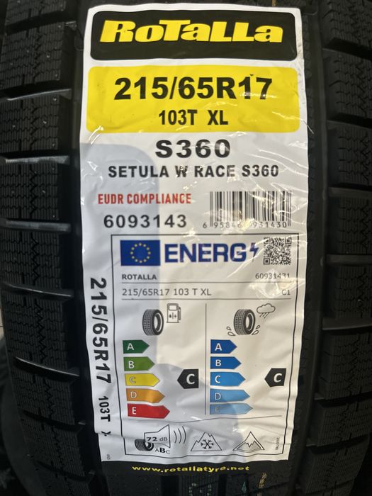 Нови Зимни Гуми ROTALLA SETULA W RACE S360 215/65R17 103T XL НОВ DOT
