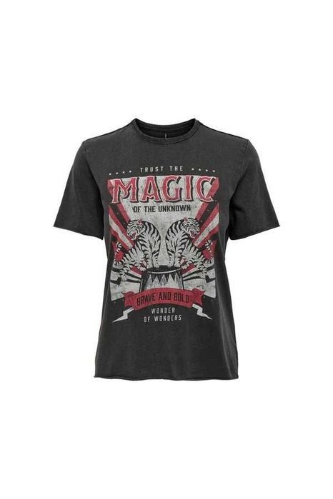 Tricou Only negru ,imprimeu tigru,dama ,retro,M