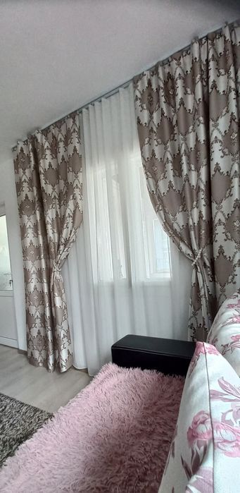Draperii cu model elegant set de 2 bucati