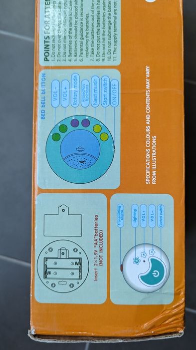 Jucarie tip carousel pentru patut copii cu proiector si telecomanda