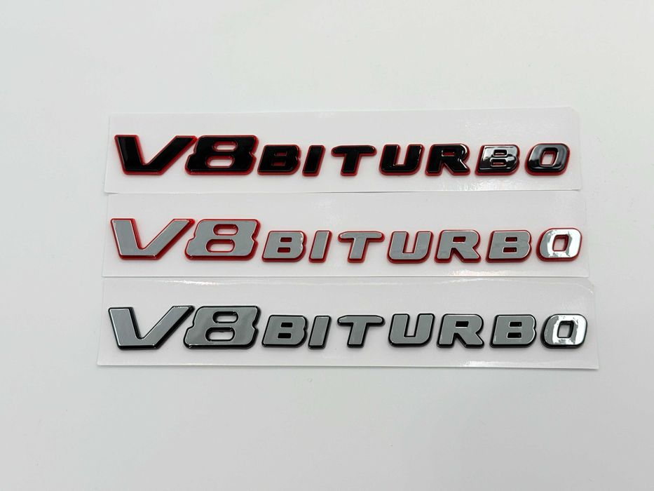 Emblema Compatibila Mercedes V8 Biturbo bicolor AMG
