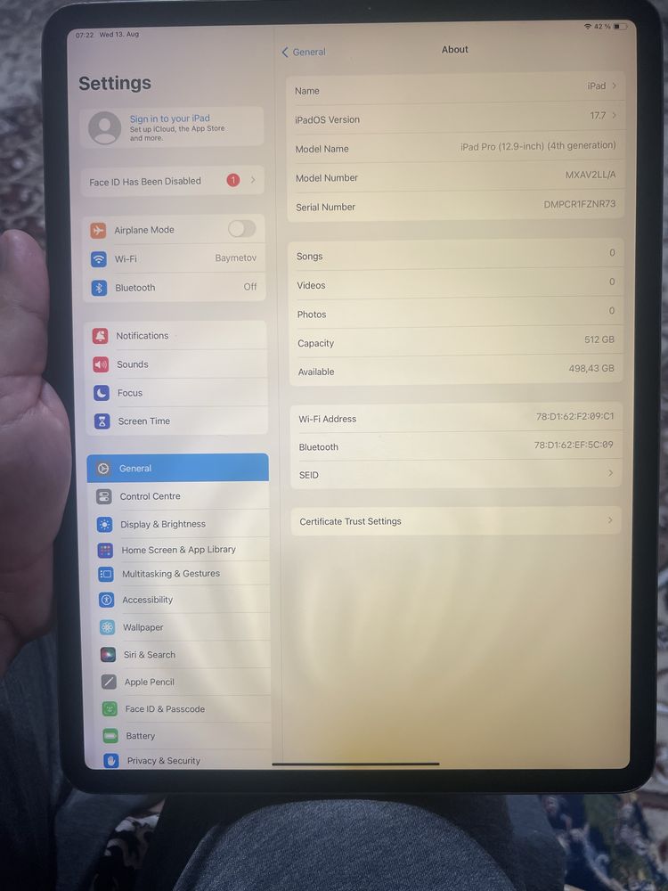 Ipad pro 4-gen. 512 gb