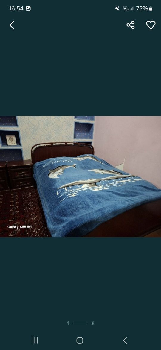 Комплект мебель, 2 тумбочки, косметический столик, шкаф и кровать