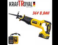 Акумулаторен саблен трион KraftRoyal 36v с 2 батерии 8ah