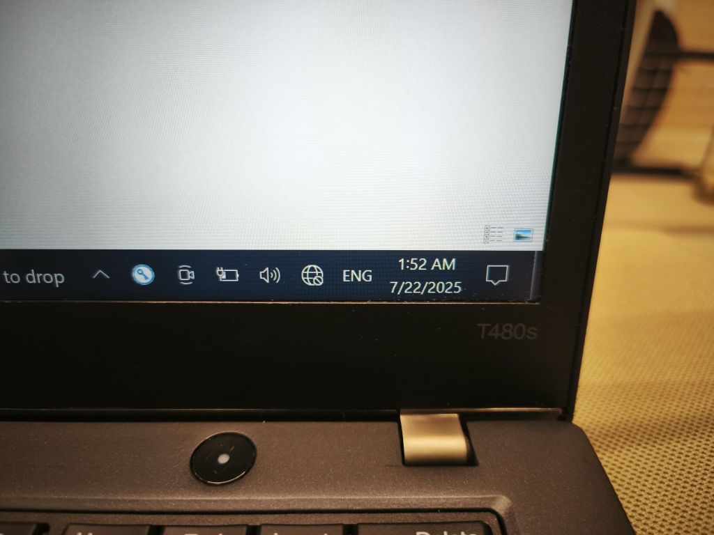 Lenovo T480, 256 SSD, i7-8650, 8GB ram, Touchscreen
