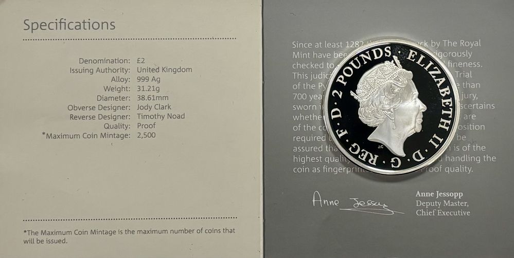 Monedă Argint 999 Marea Britanie 1 oz Two Dragons