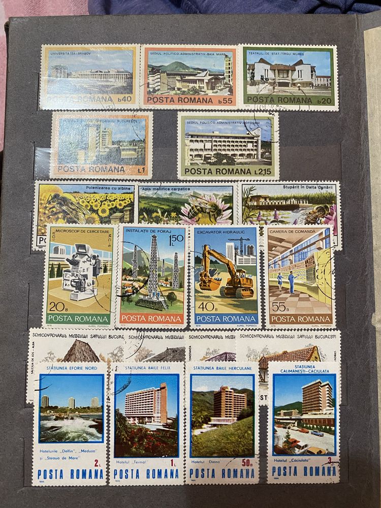 Colcție de timbre vechi