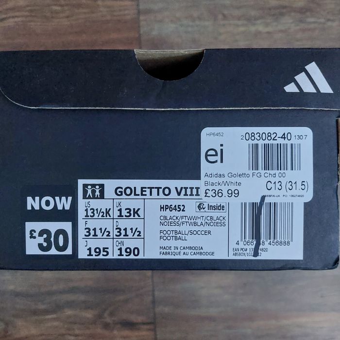 Adidas Goletto FG - бутонки 31 и 1/2