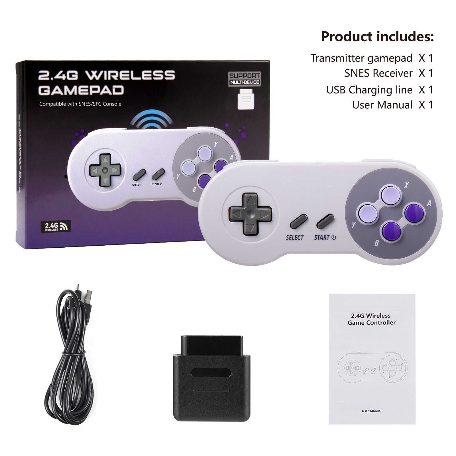 Контролери за SNES/SFC с 2.4G безжичен адаптер