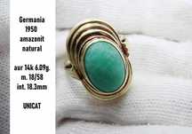 Unicat Inel Aur 14K Cu Amazonit Natural