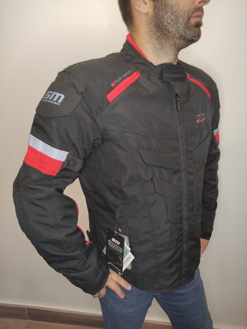 Geaca moto textil SM Scorpio Red-Black, mărimea M, L, XL, 2XL,3XL Noua