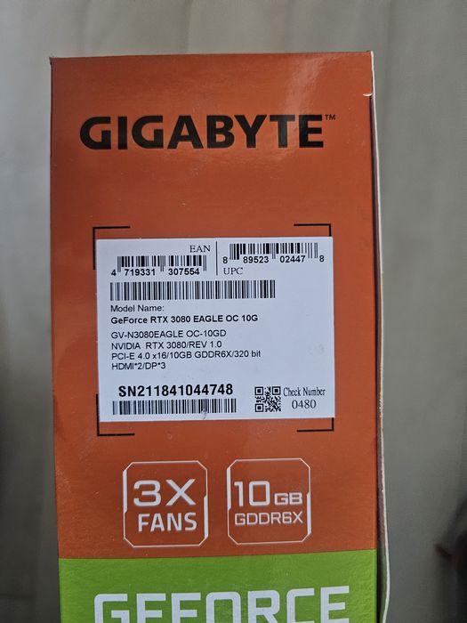 Майнинг риг / 9 х GeForce RTX 3080 EAGLE OC 10G