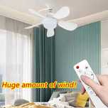 Ventilator de Tavan Inteligent cu Lumină de 30W și Telecomandă,nou