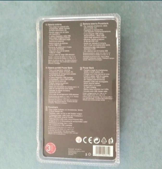 Baterie externă Silver Crest, 6000 mAh