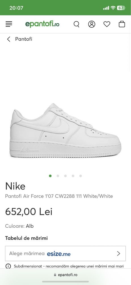 Nike Air Force 1 marimea 39