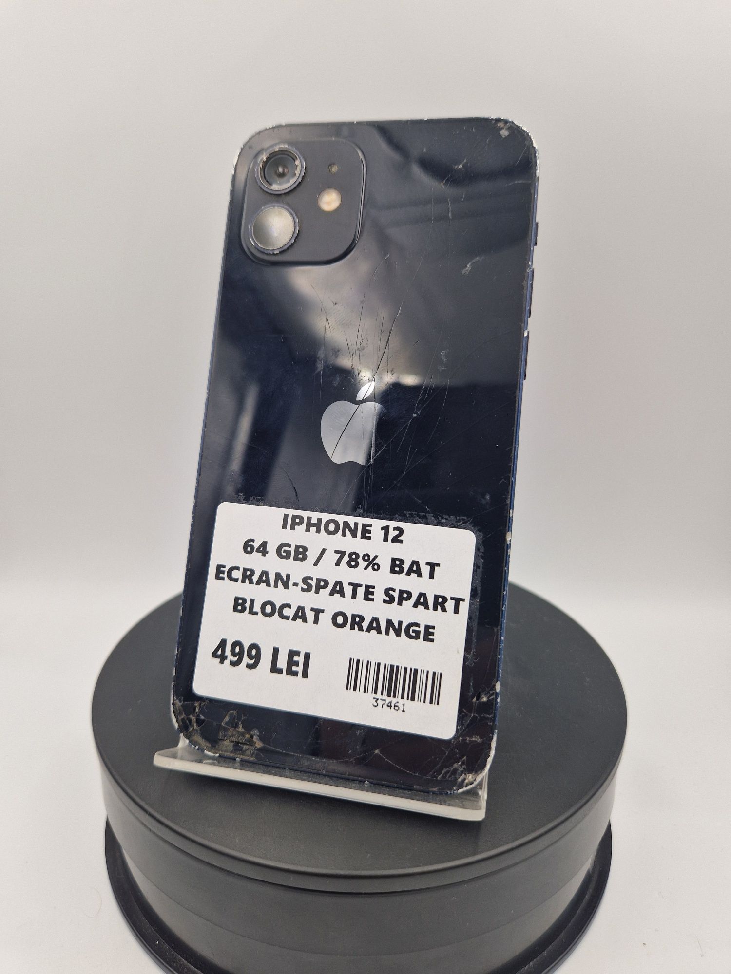 Iphone 12 64 GB / 78% BATERIE GARANTIE Ecran si spate Spart #37461