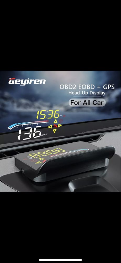 HUD Head Up Display Auto OBD2 GPS Proiector cu sistem dual